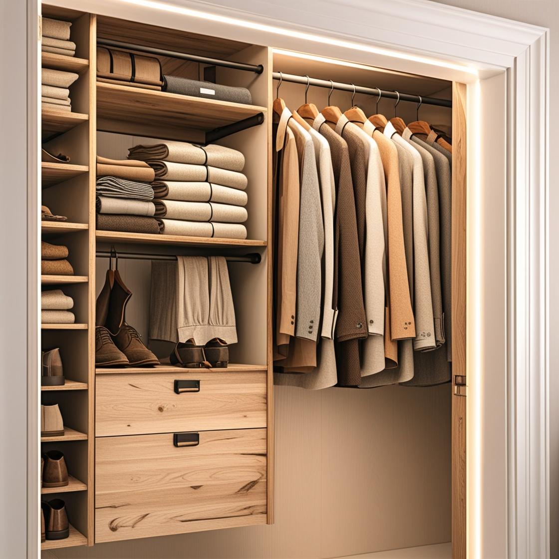 Organized Reach In Closet